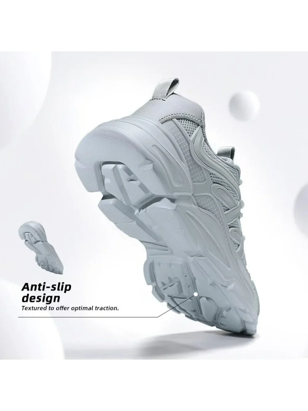 Women's Grey Ladies Walking Comfor Breathable Soft Sole Tennis Sneaker Shoes